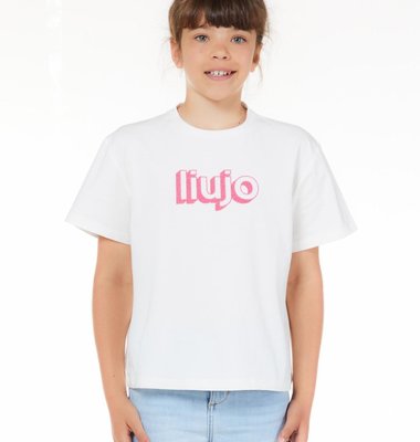 Liu Jo t-shirt wit logo roze