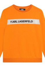 Karl Lagerfeld sweater oranje logo zwart