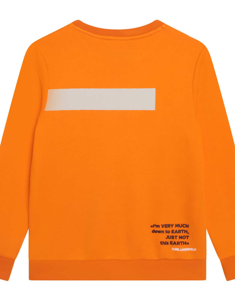 Karl Lagerfeld sweater oranje logo zwart