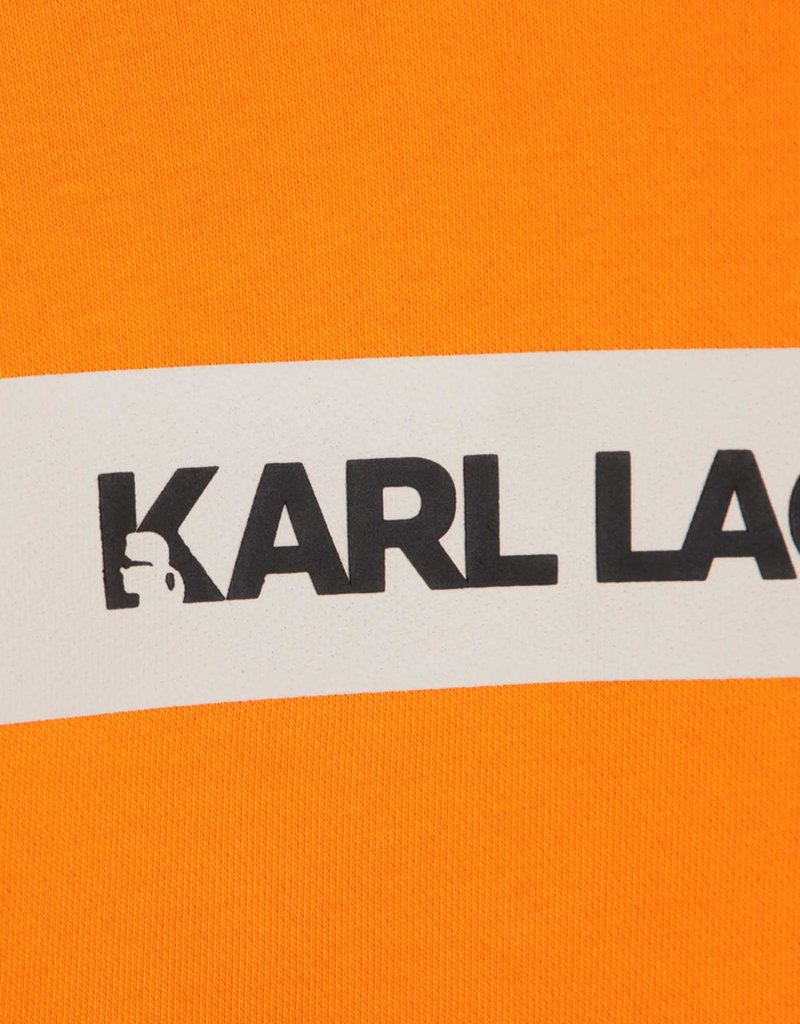 Karl Lagerfeld sweater oranje logo zwart