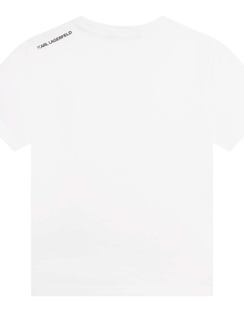 Karl Lagerfeld t-shirt wit logo zwart