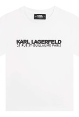 Karl Lagerfeld t-shirt wit logo zwart