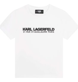 Karl Lagerfeld t-shirt wit logo zwart