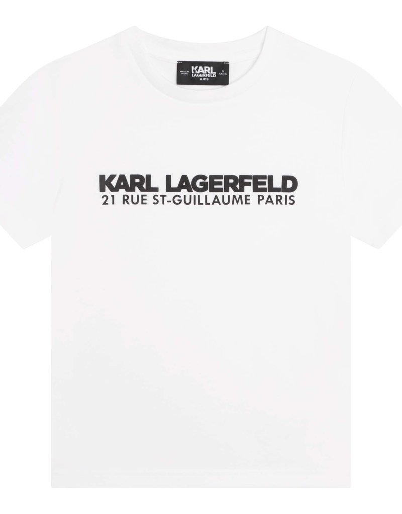 Karl Lagerfeld t-shirt wit logo zwart