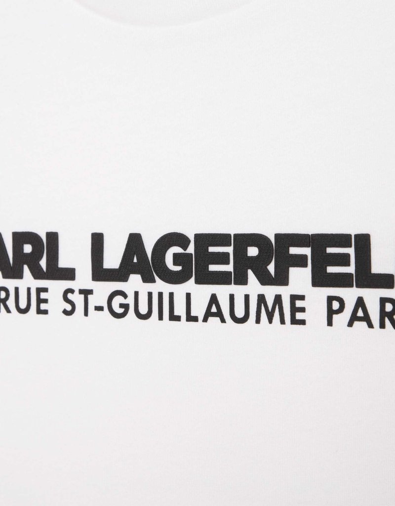 Karl Lagerfeld t-shirt wit logo zwart