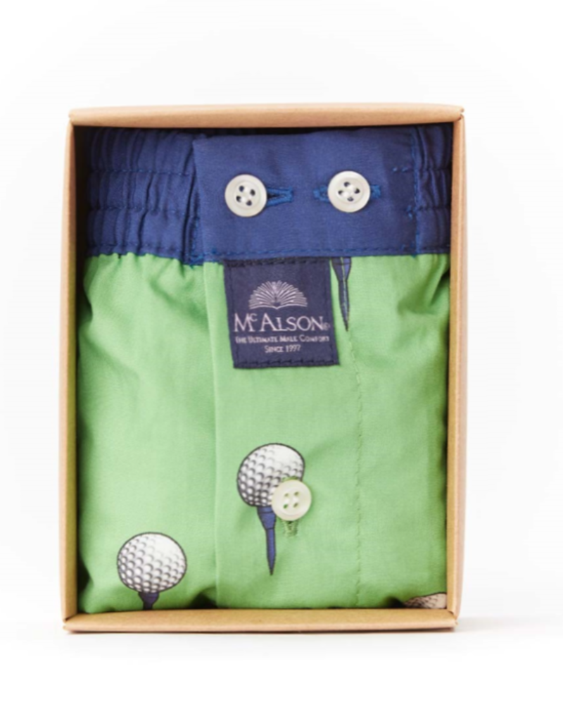 Mc Alsonboxershort golfer groen wit