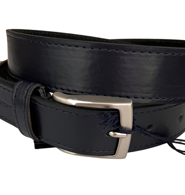 Emie riem/ceintuur donkerblauw effen