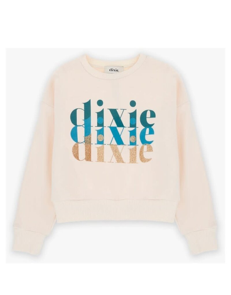 Dixie sweater ecru logo
