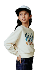 Dixie sweater ecru logo