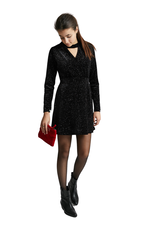 Indee velours glitter dress zwart Oprah