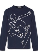 Ao76 T-shirt skater cobalt blauw
