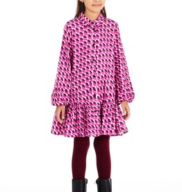 Liu Jo jurk in fuchsia paarse print