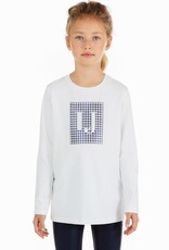 Liu Jo wit t-shirt met checkprint en LJ