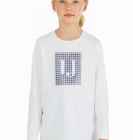 Liu Jo wit t-shirt met checkprint en LJ