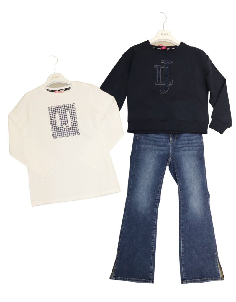 Liu Jo wit t-shirt met checkprint en LJ