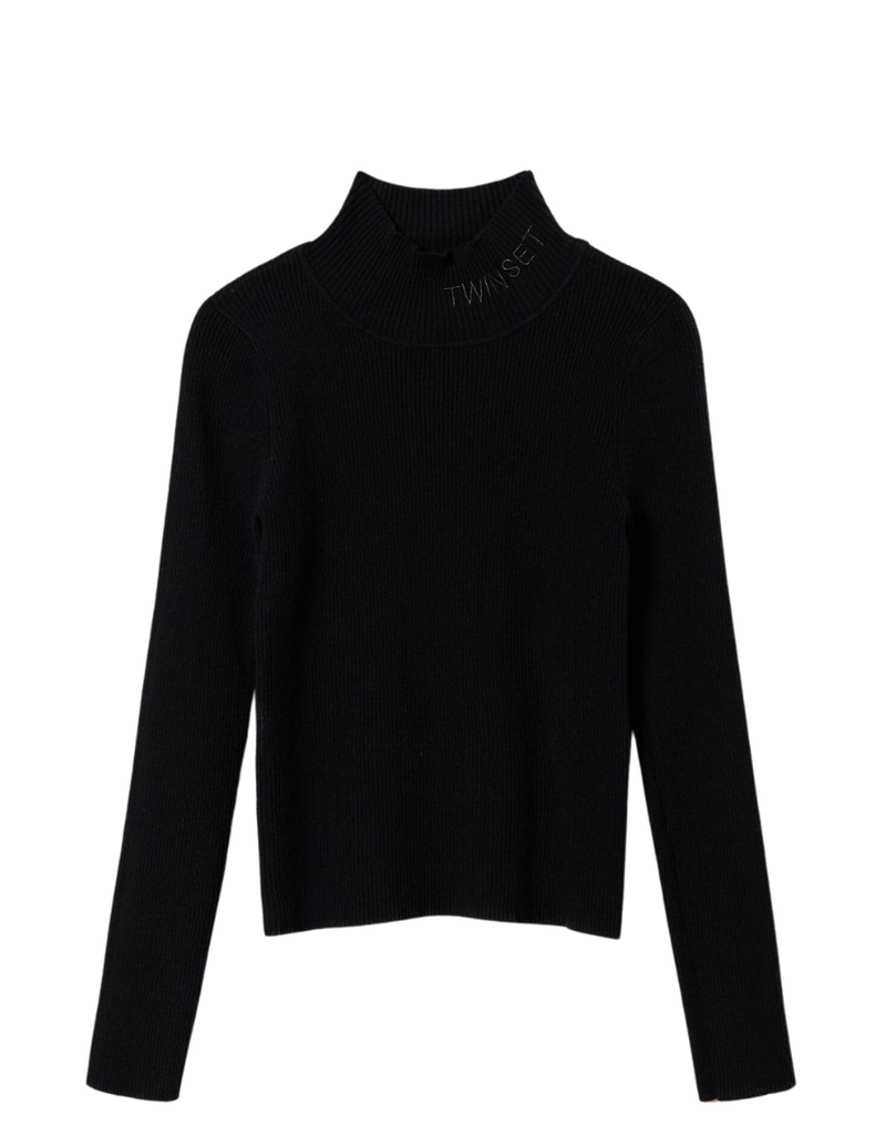 Twinset zwarte trui met turtleneck