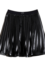Twinset zwarte plisse rok met elastieken tailleband