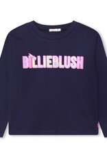 Billieblush basis t-shirt blauw met kleuren logo