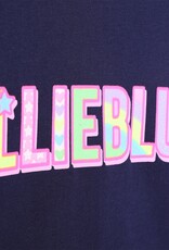 Billieblush basis t-shirt blauw met kleuren logo