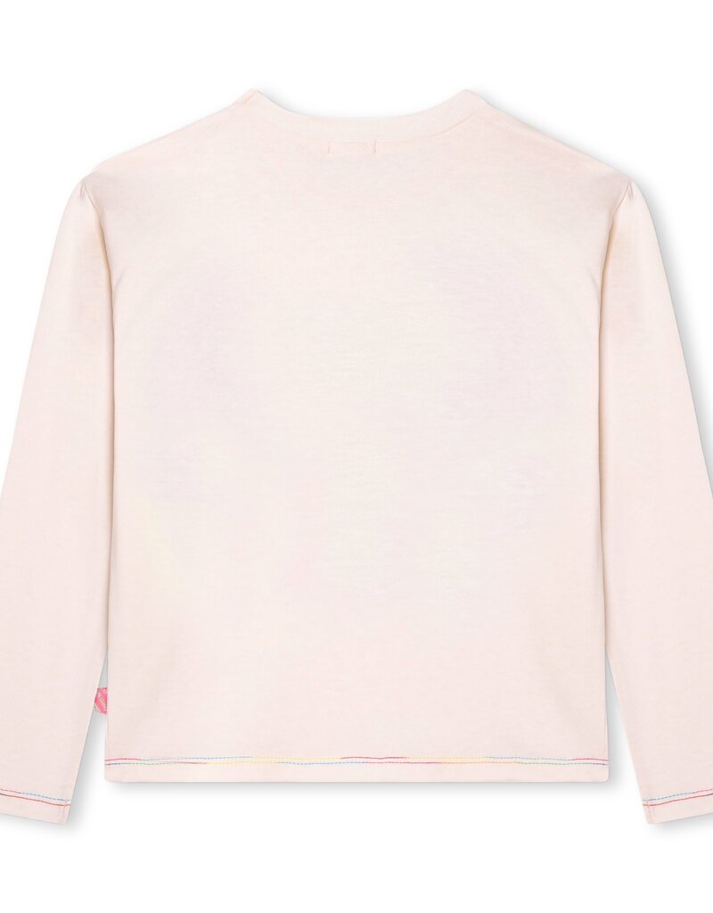 Billieblush ecru t-shirt met 4-ever in kleur