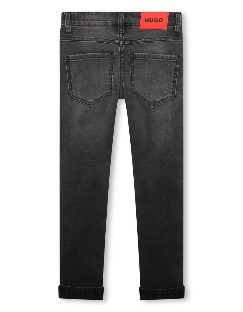 Hugo grijze afgewassen 5-pocket  jeansbroek