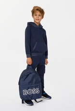 Boss marine sweater met kap en steekzakken