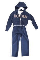 Michael Kors donkerblauwe broek sweat met band met logo