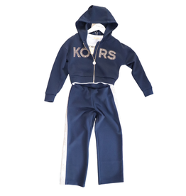 Michael Kors donkerblauwe broek sweat met band met logo