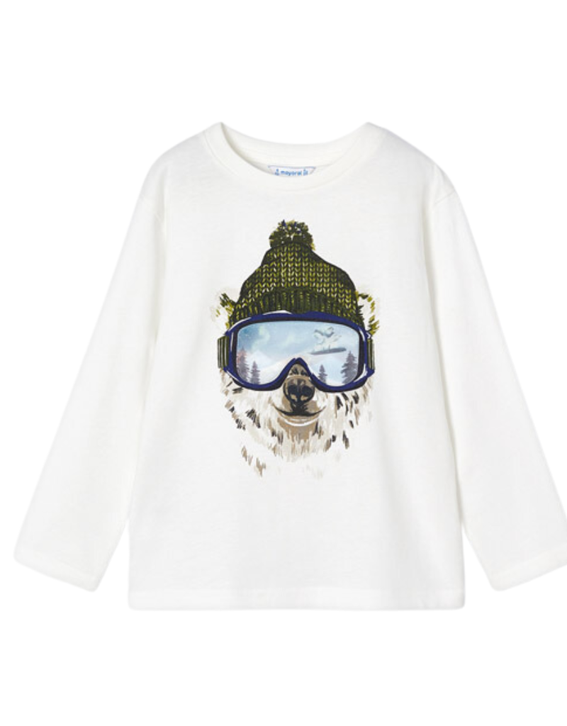 Mayoral ecru t-shirt met skibril