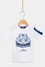 Bugatti wit t-shirt km en blauwe  autoprint