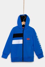 Bugatti kobalt blauwe hoodie joggingsweater