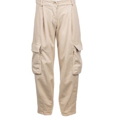 Elsy broek beige met cargozakken