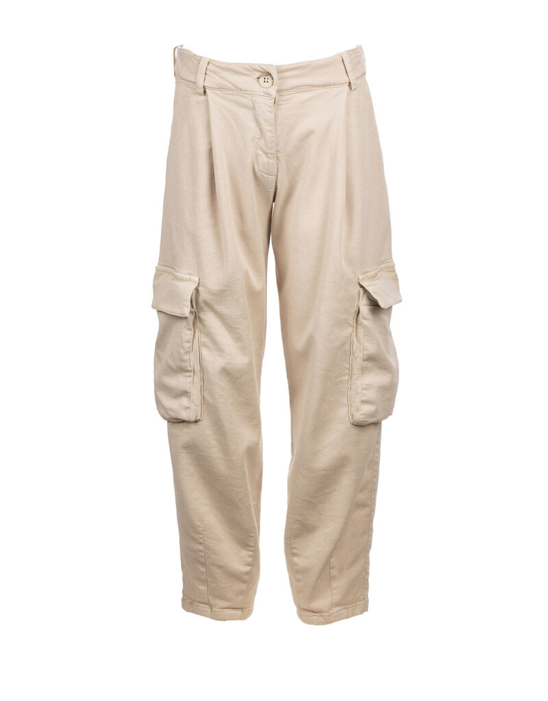 Elsy broek beige met cargozakken