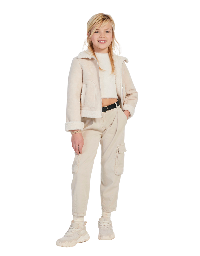 Elsy broek beige met cargozakken