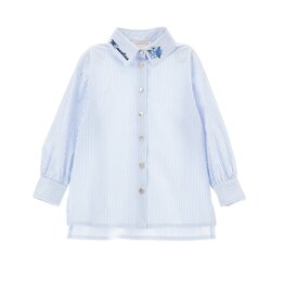 Monnalisa gestreepte blouse wit blauw