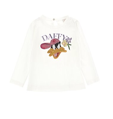 Monnalisa ecru t-shirt met daffy duck