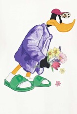 Monnalisa ecru t-shirt oversized met daffy duck