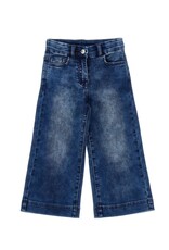 Monnalisa blauwe jeans broek recht model met daffy