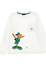 Monnalisa wit t-shirt met zakje daffy duck