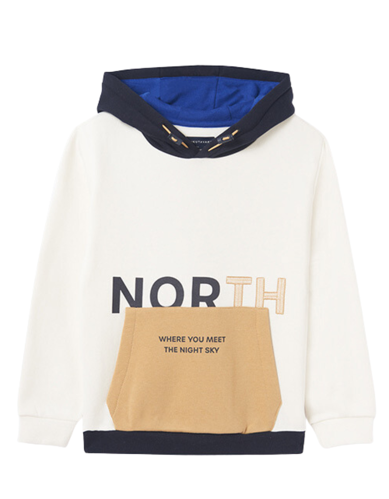 Mayoral ecru hoodie steekzakken north