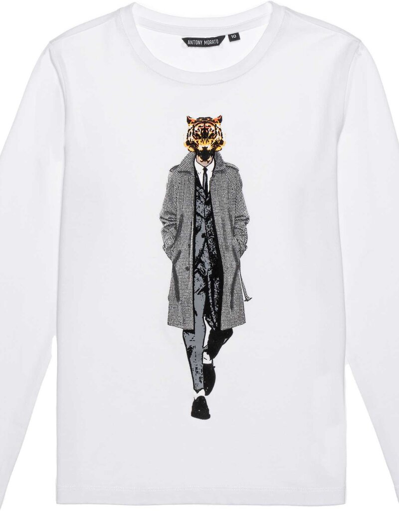 Antony Morato t-shirt wit print tijger in kostuum