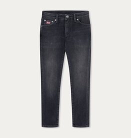 Hackett broek denim donkergrijs slim