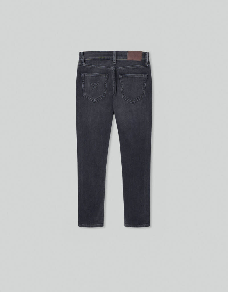 Hackett broek denim donkergrijs slim