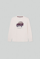 Hackett T-shirt wit auto vintage