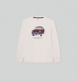 Hackett T-shirt wit auto vintage