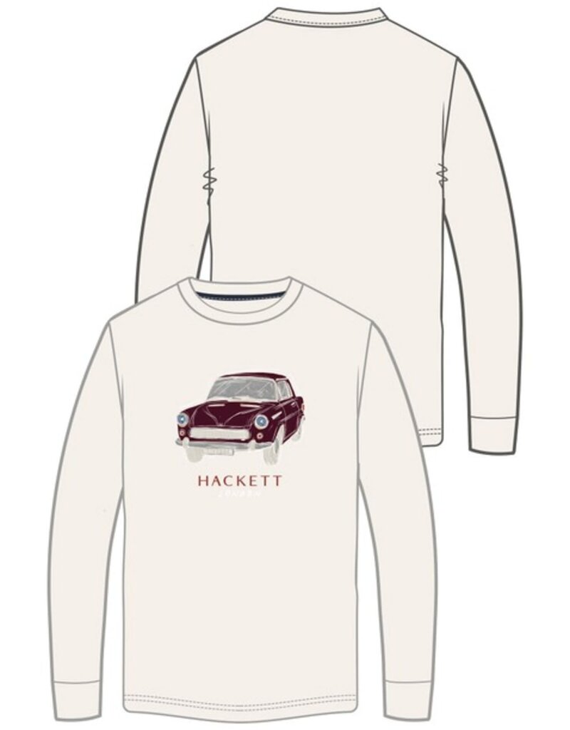 Hackett T-shirt wit auto vintage