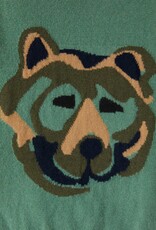 Il Gufo olijfkleurige trui met beer