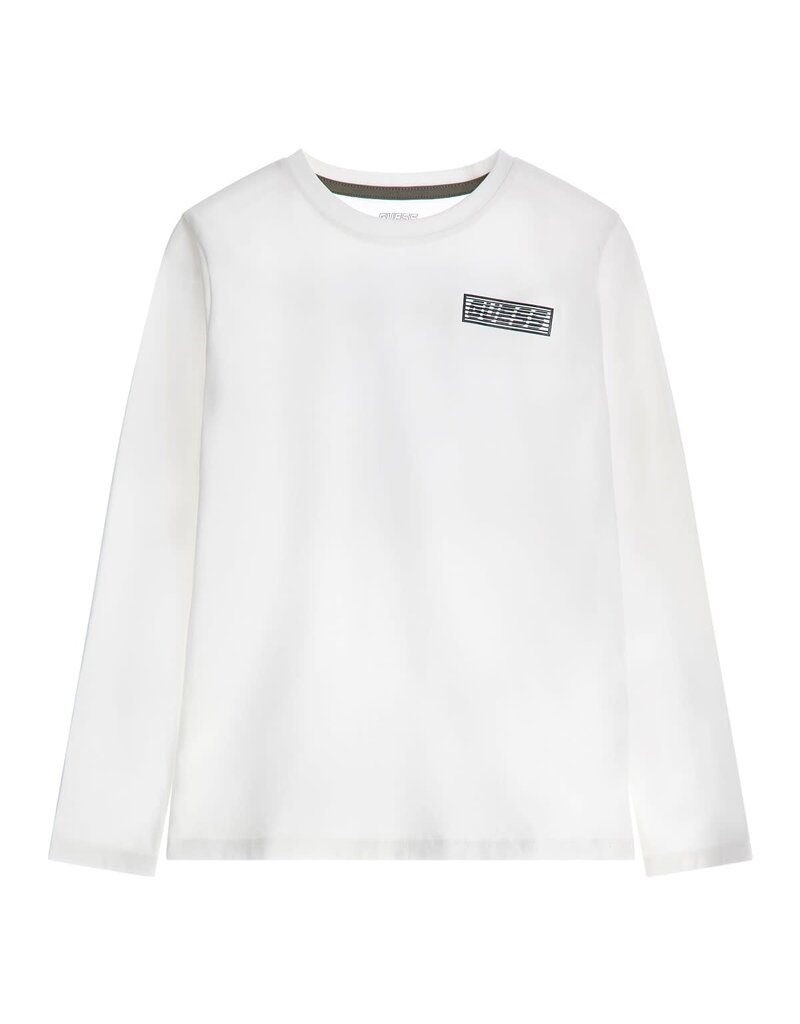 Guess wit  t-shirt logo achter in reliëf