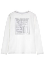 Guess wit  t-shirt logo achter in reliëf