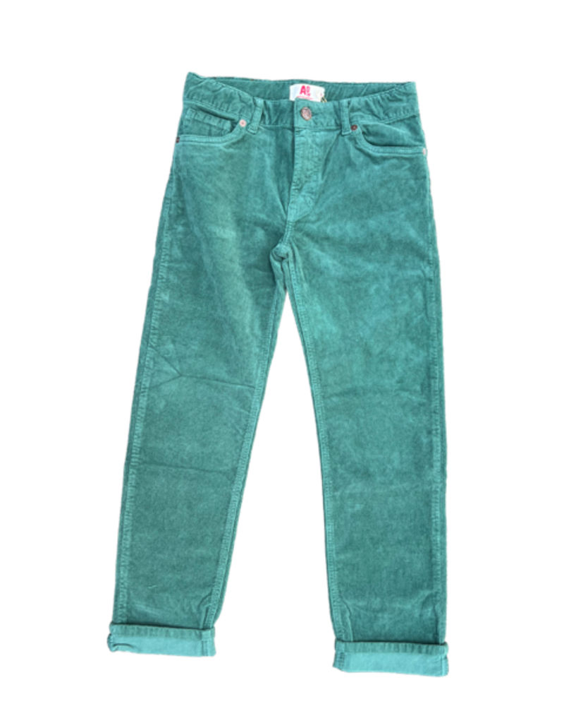 broek fijne rib groen schoolgreen